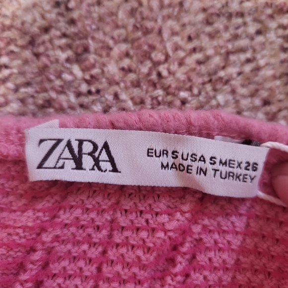 ZARA Floral Embroidery Cable Knit Mini Tank Dress - Picture 7 of 9